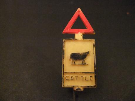 Cattle ( overstekend vee) oud verkeersbord